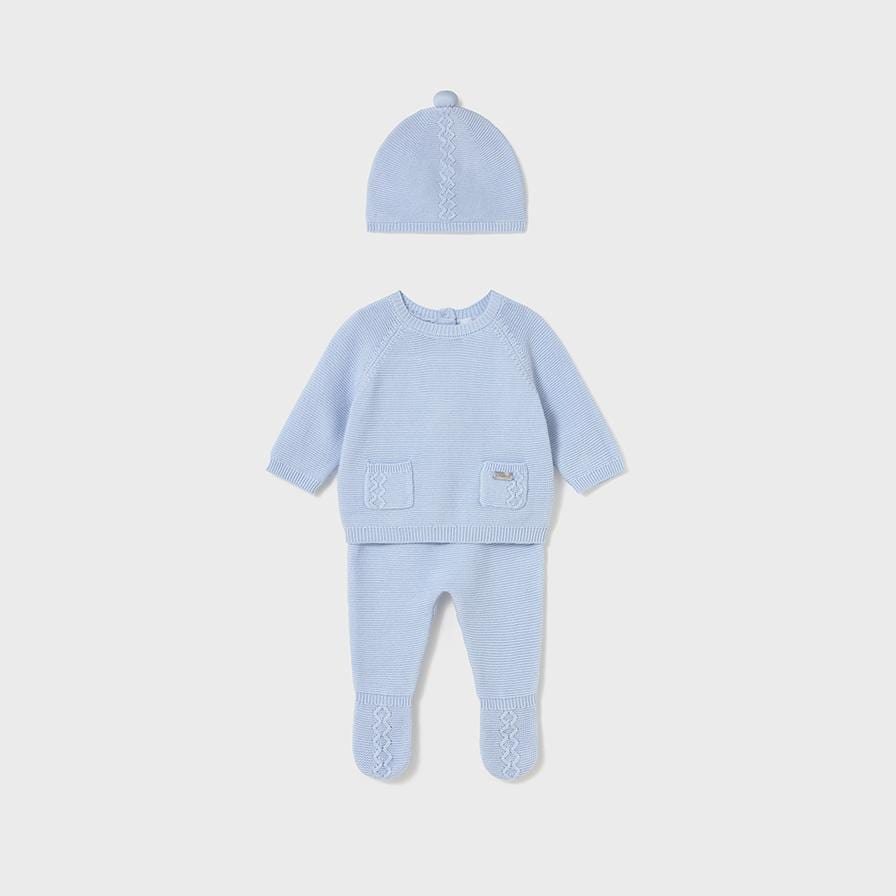 Mayoral 3 Piece Knit Set- Pomelo 