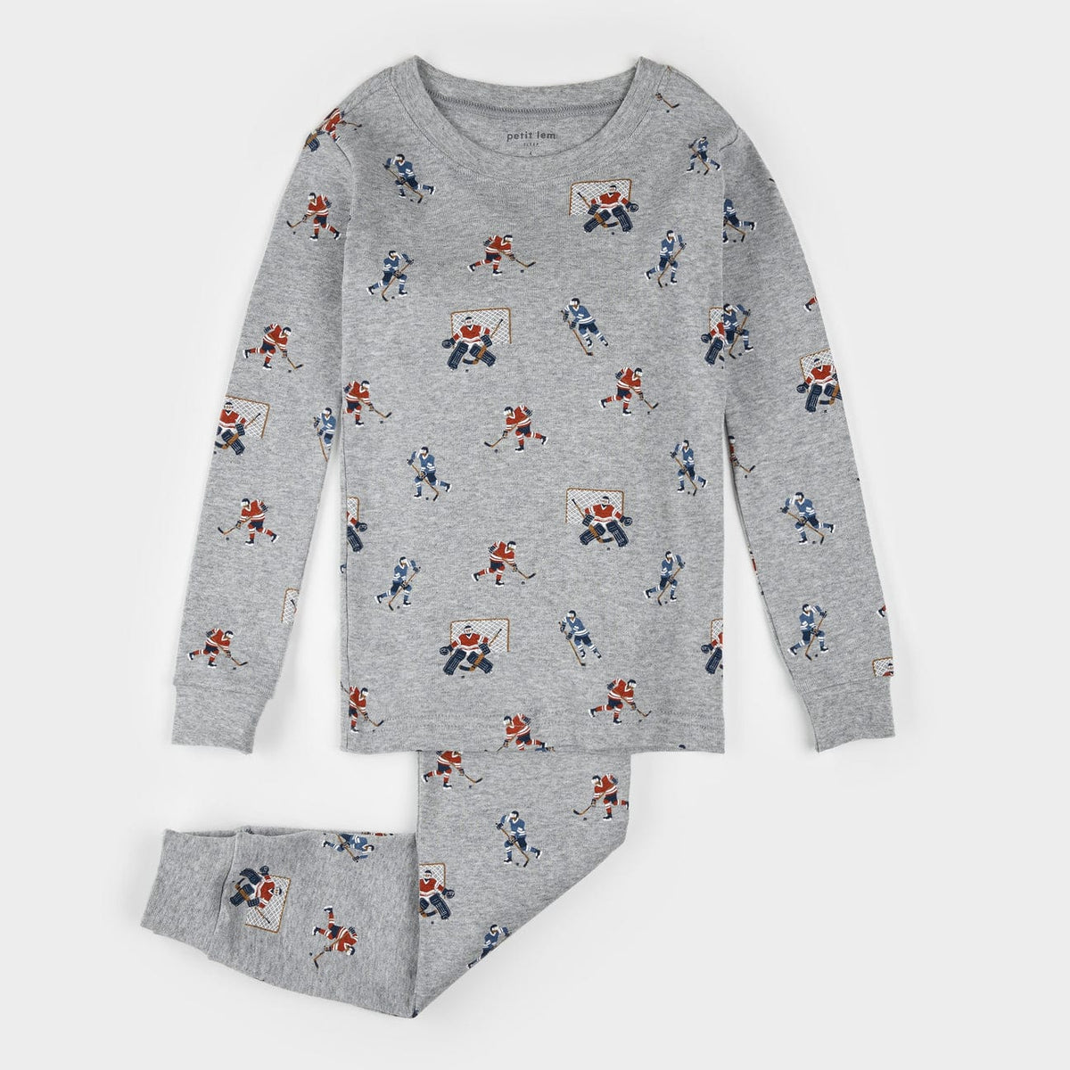 Petit Lem Hockey Gear Print on Estate Blue Sleeper main image 0