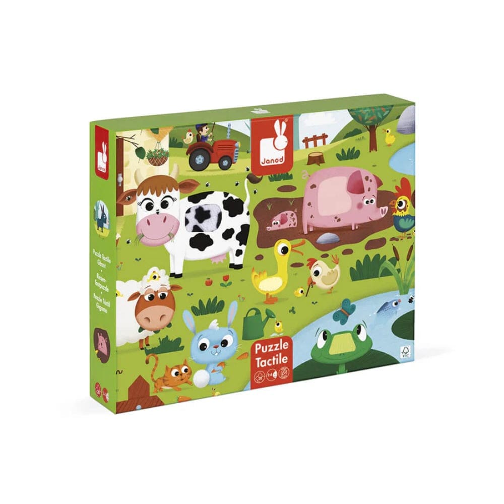 Janod 20 Piece Tactile Puzzle | Farm Animals By JANOD Canada - 46441