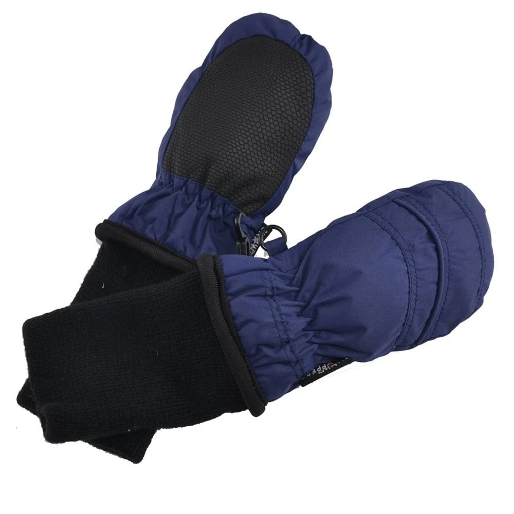 (XS) 6-18MTHS Snowstoppers Nylon Mittens - Navy Blue By SNOWSTOPPERS Canada - 48138