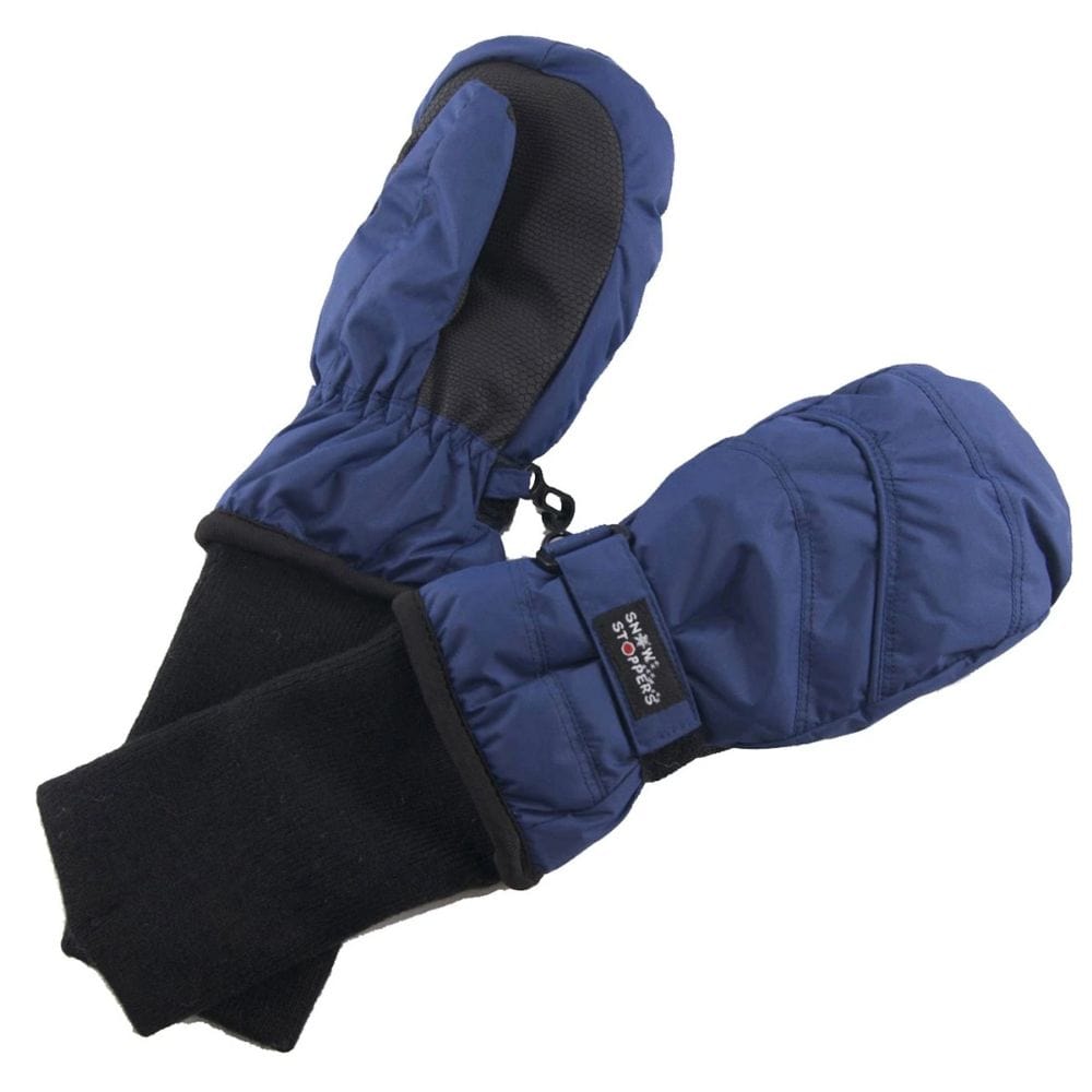 (S) 1-3YRS Snowstoppers Nylon Mittens - Navy Blue By SNOWSTOPPERS Canada - 48139