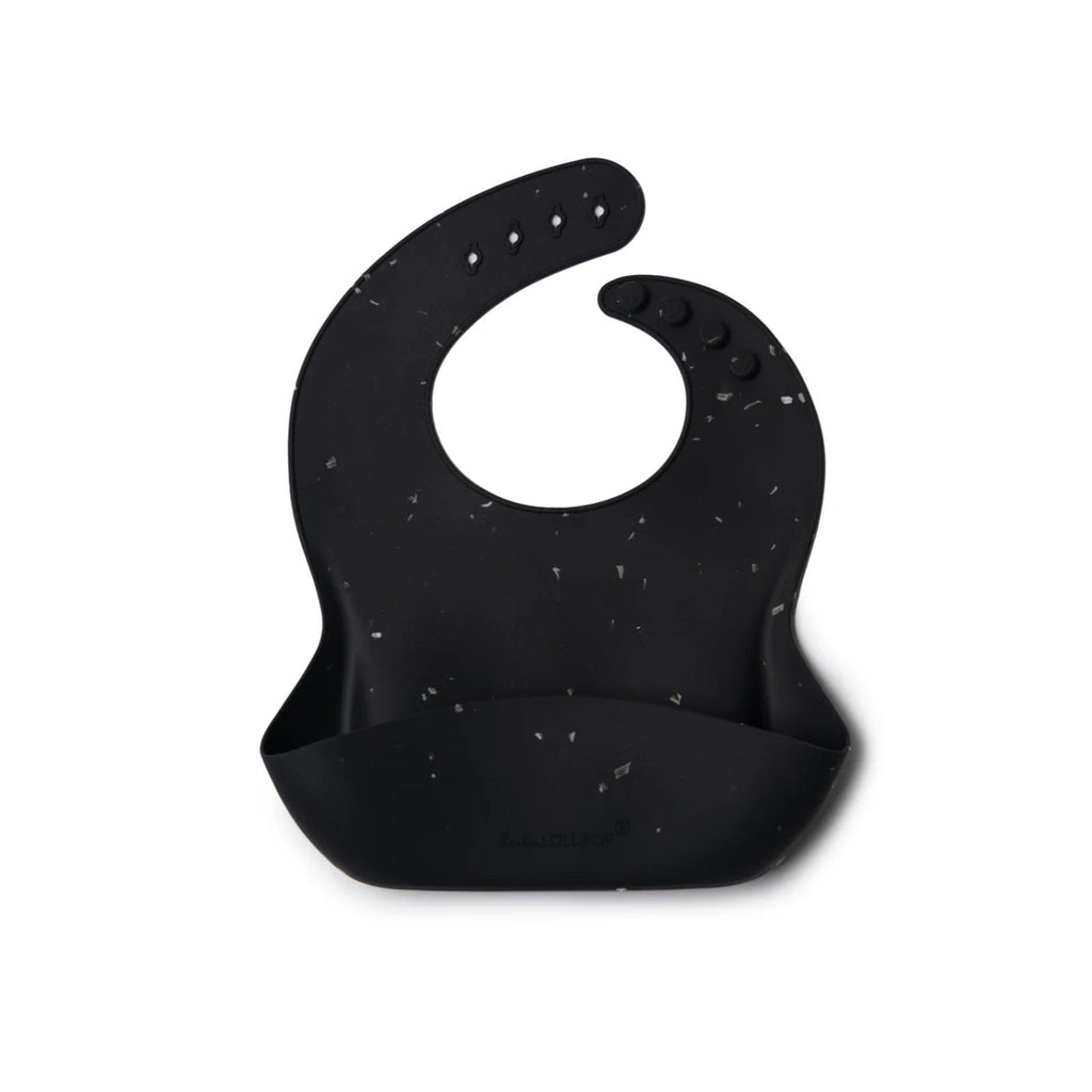 Loulou Lollipop Silicone Bib - Confetti Charcoal By LOULOU LOLLIPOP Canada - 57406