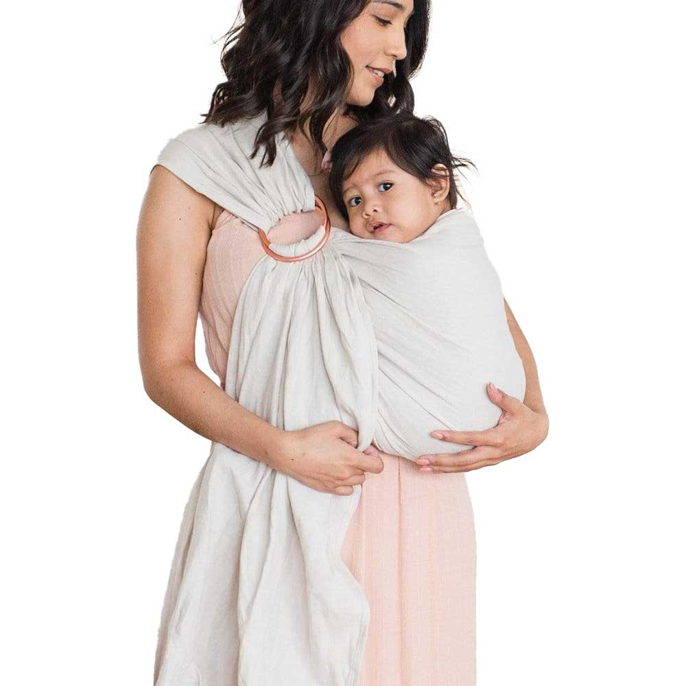 Kyte Baby Ring Sling | Flax with Rose Gold Ring By KYTE BABY Canada - 60738