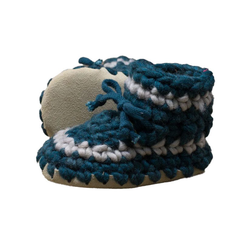 FOREST STRIPE Padraig Baby Crocheted Slipper ( 3 to 12 Months) By PADRAIG Canada - 69848