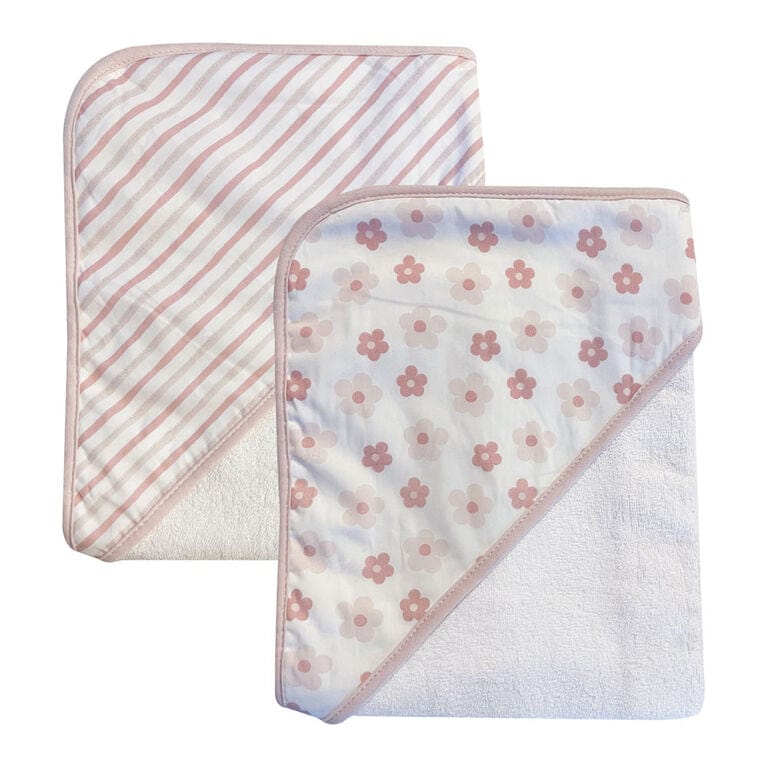Kidilove 2 Pack Towels - Pink/Flowers By KIDILOVE Canada - 76166