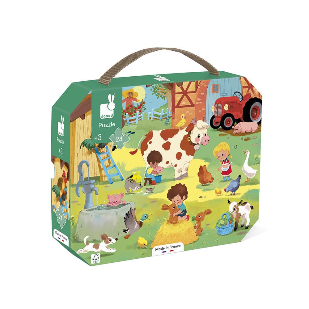 Janod 24-Piece Puzzle - A Day at the Farm By JANOD Canada - 76437