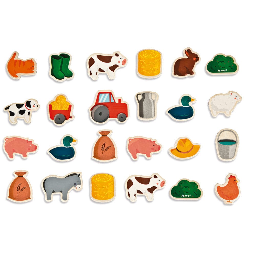Janod 24-Piece Farm Magnets By JANOD Canada - 76561