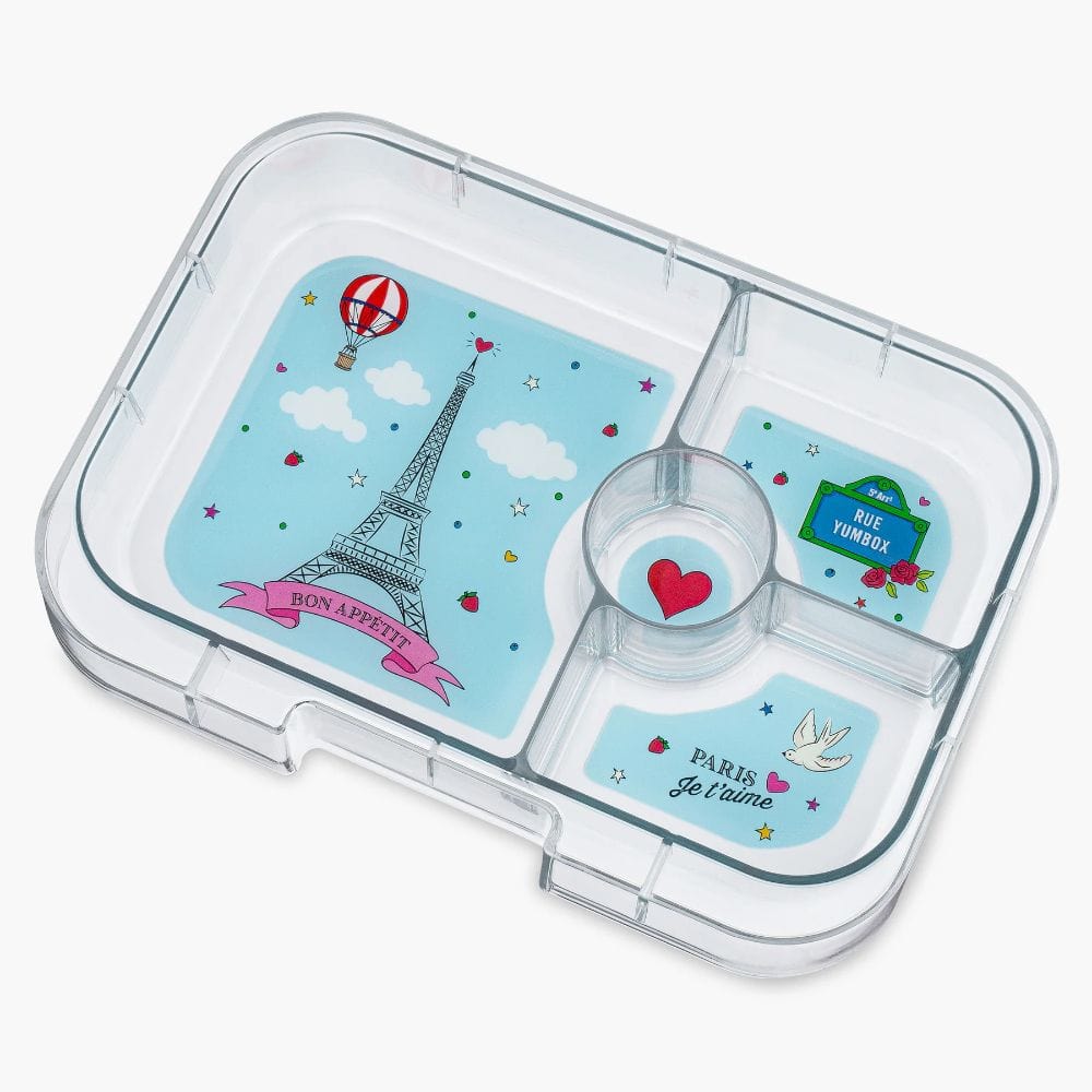 Yumbox Panino 4 Compartment - Fifi Pink w/ Paris Je t'aime Tray By YUMBOX Canada - 76578