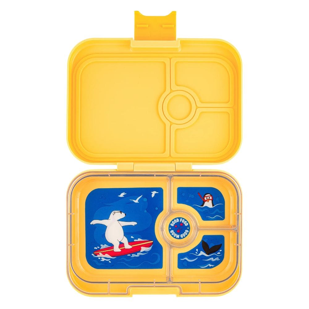 Yumbox Panino 4 Compartment - Yoyo Yellow w/ Polar Bear Tray By YUMBOX Canada - 76583