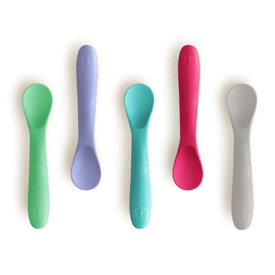 Bbluv Set of 5 Silicone Spoons Pink Jump The BABY Store
