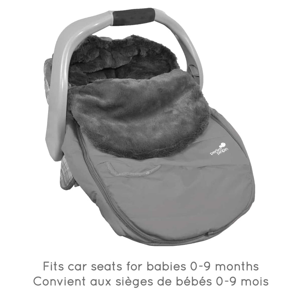 Perlimpinpin Car Seat Cover & Hat - Gris Faille By PERLIMPINPIN Canada - 78085