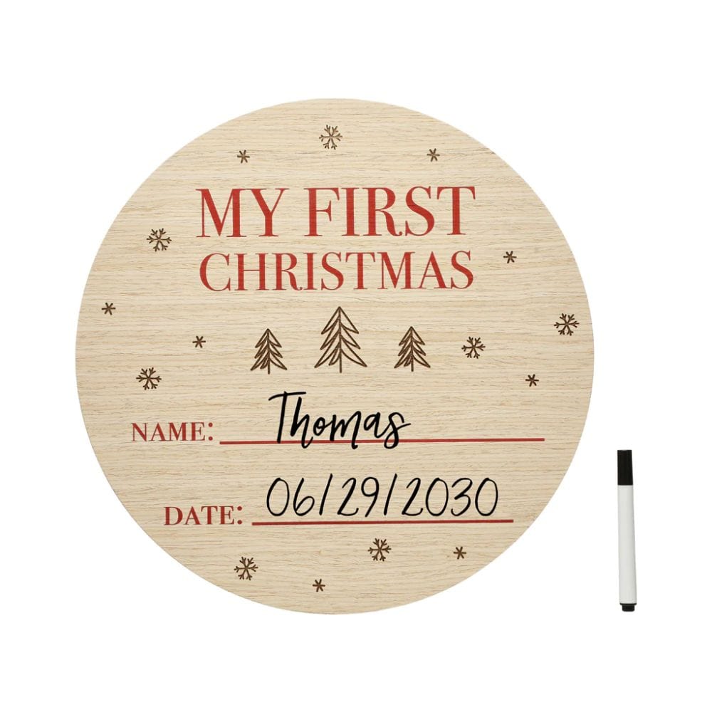 Pearhead Wooden My First Christmas Sign By PEARHEAD Canada - 79291