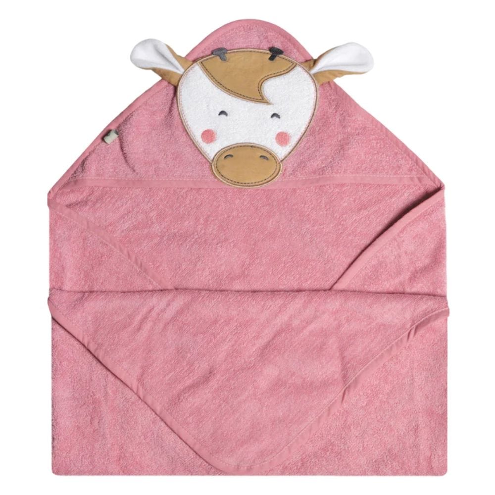 Perlimpinpin Bamboo Hooded Towel - Giraffe/Pink By PERLIMPINPIN Canada - 79455
