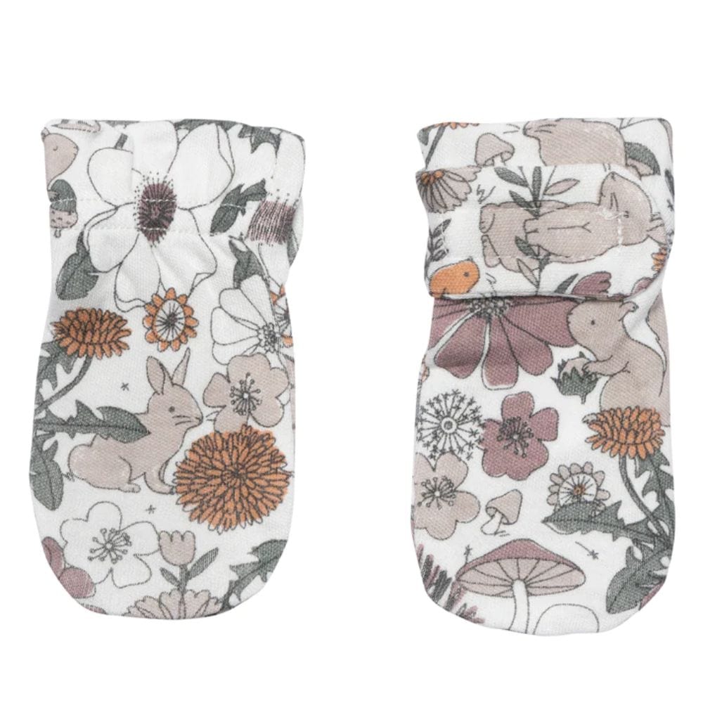 Perlimpinpin Bamboo Scratch Mitts - Floral Patch By PERLIMPINPIN Canada - 80443