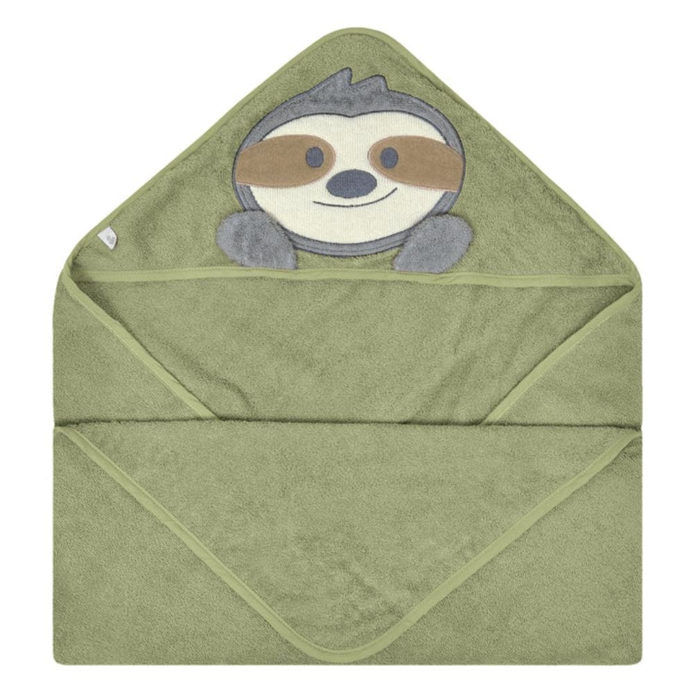 Perlimpinpin Baby Hooded Towel - Sloth/Green By PERLIMPINPIN Canada - 80724