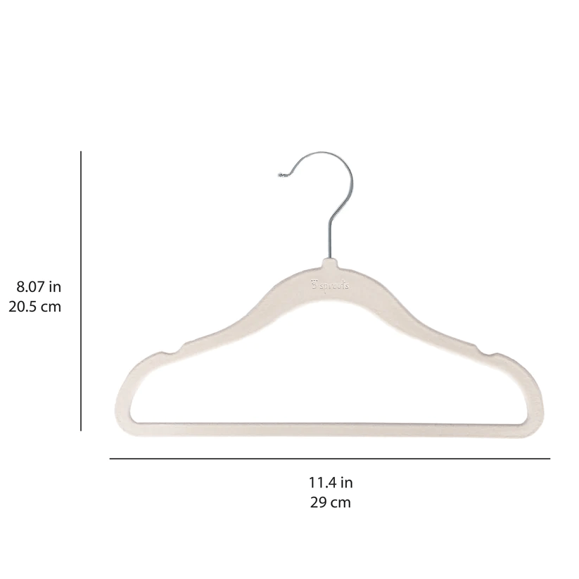 3 Sprouts 15 Pack Velvet Hangers - Cream By 3 SPROUTS Canada - 81224