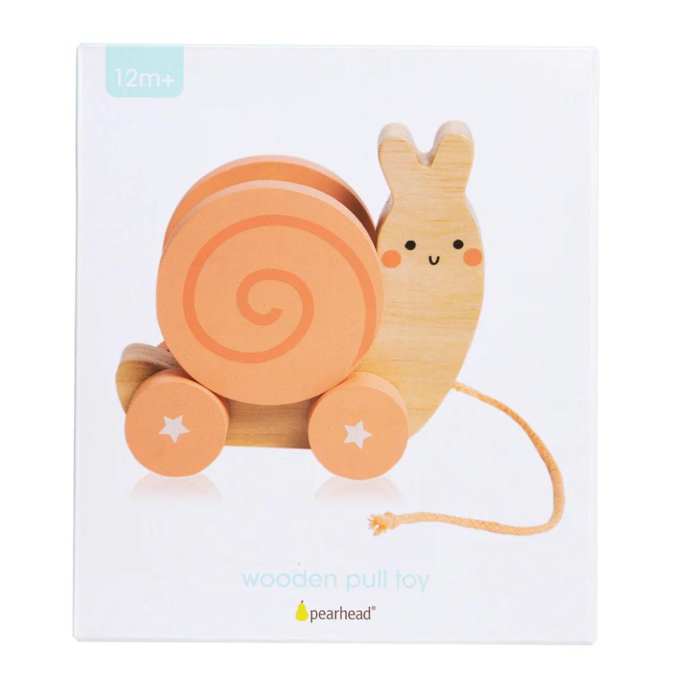 Pearhead Snail Wooden Pull Toy By PEARHEAD Canada - 81780