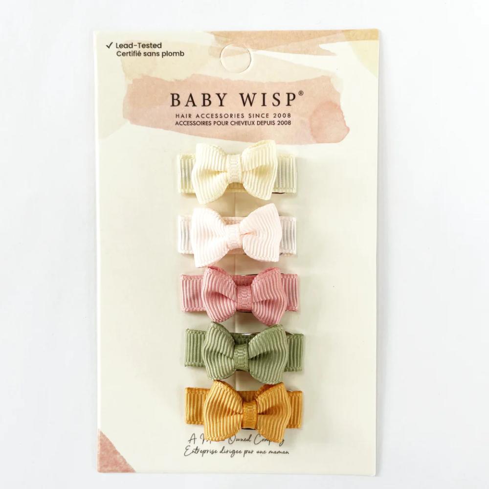 Baby Wisp Tuxedo Bows 5 Pack - Salted Caramel By BABY WISP Canada - 82071