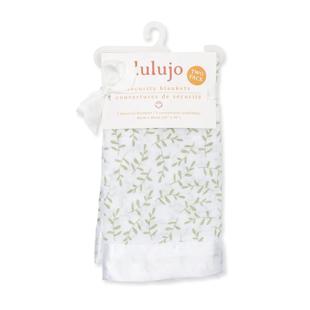 Lulujo Cotton Security Blankets 2 Pack - Greenery By LULUJO Canada - 82092