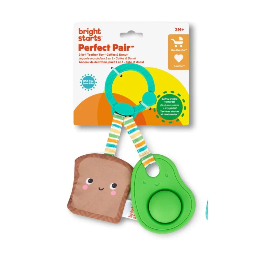 Bright Starts - Perfect Pair Teether - Avocado & Toast By BRIGHT STARTS Canada - 82119