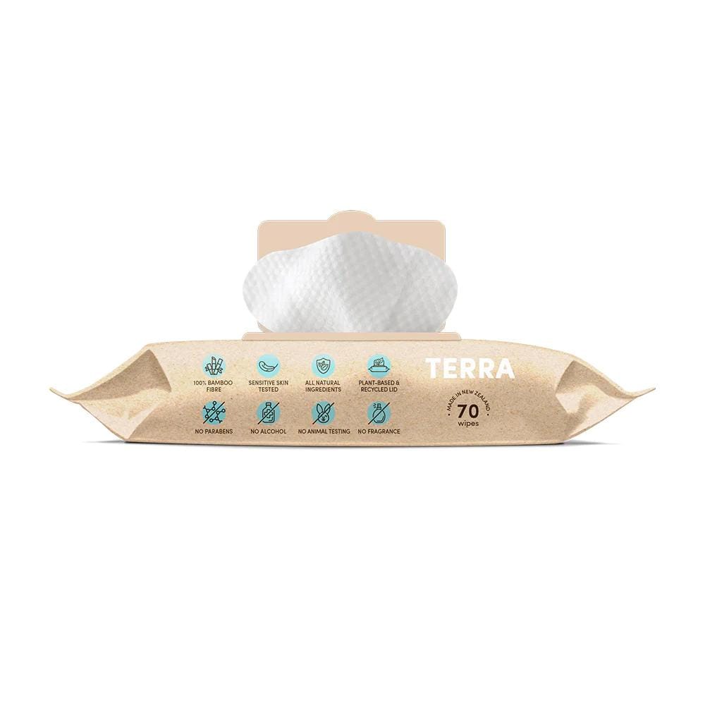 Terra Baby Wipes Pack of 70 - Pure Water By TERRA Canada - 82490