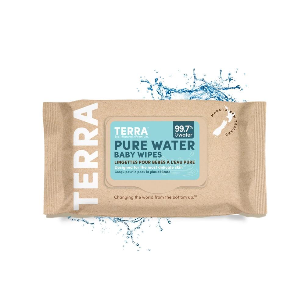 Terra Baby Wipes Pack of 70 - Pure Water By TERRA Canada - 82490
