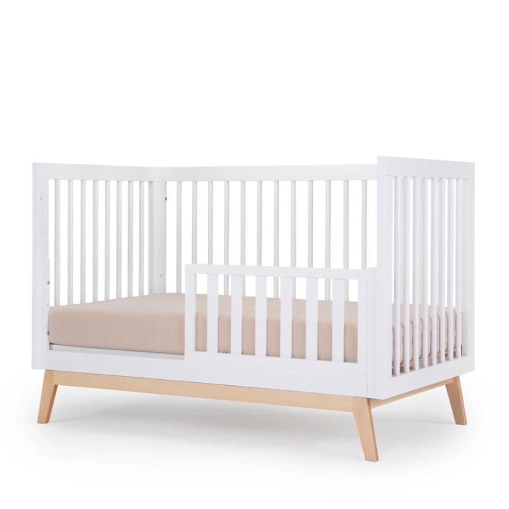 Dadada Soho Baby Crib - White with Natural Legs By DADADA Canada - 83494