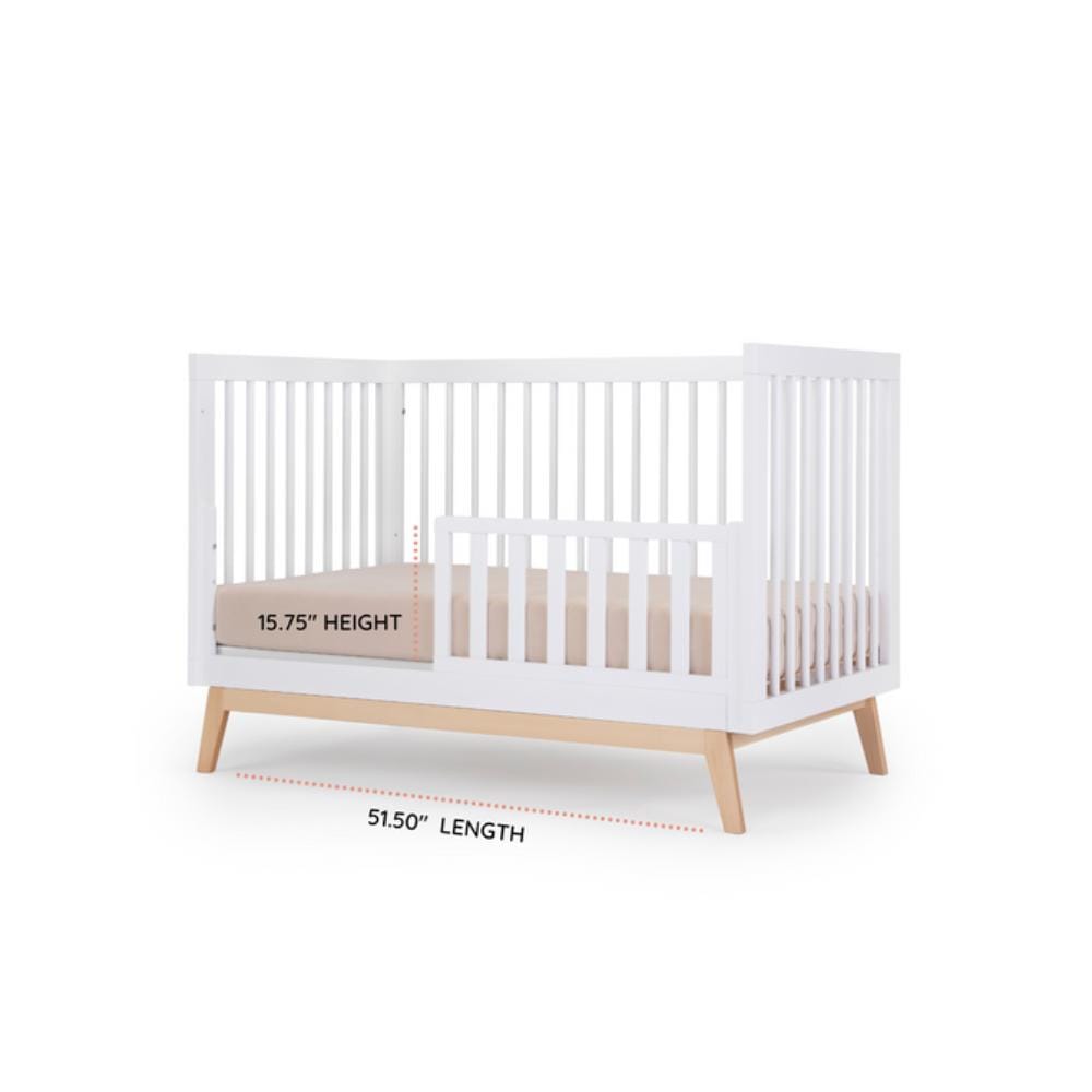 Dadada Soho Baby Crib - White with Natural Legs By DADADA Canada - 83494