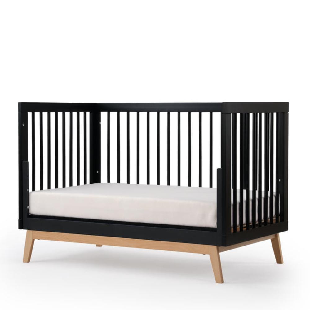 Dadada Soho Baby Crib - Black with Natural Legs By DADADA Canada - 83496