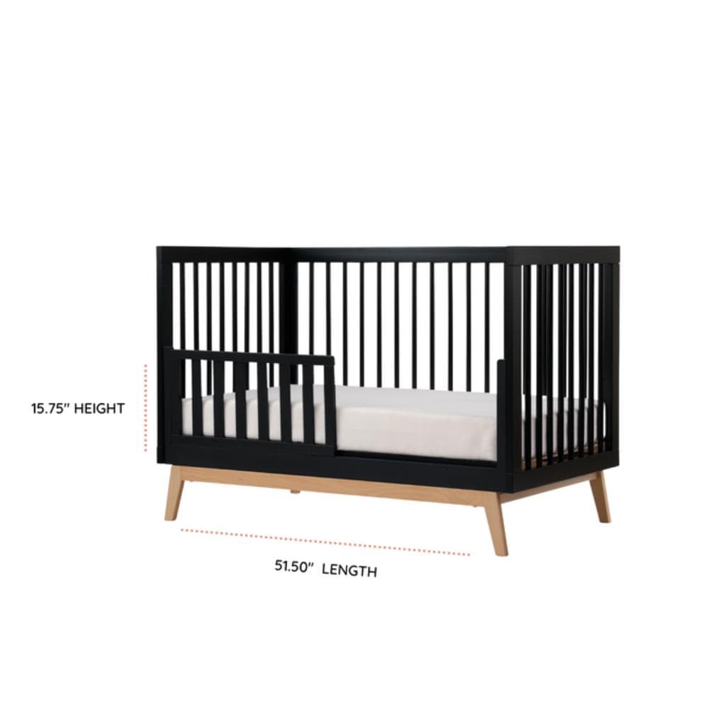 Dadada Soho Baby Crib - Black with Natural Legs By DADADA Canada - 83496