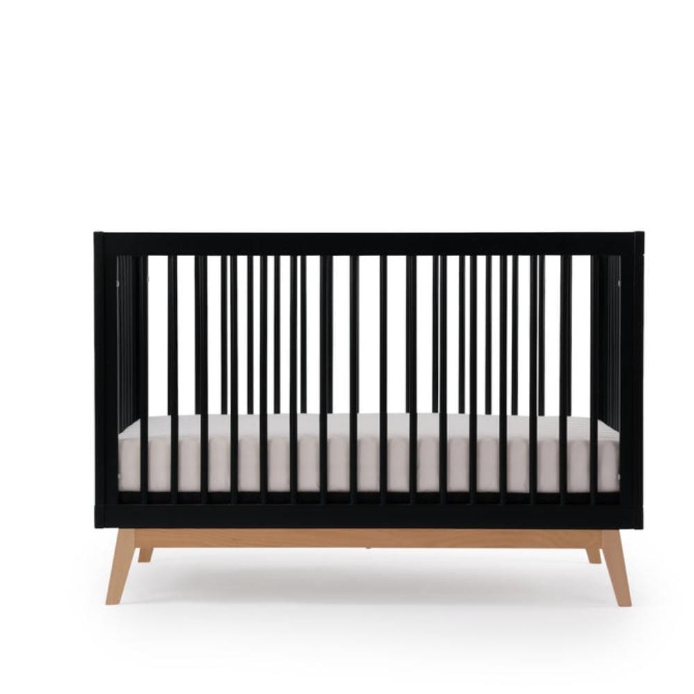 Dadada Soho Baby Crib - Black with Natural Legs By DADADA Canada - 83496