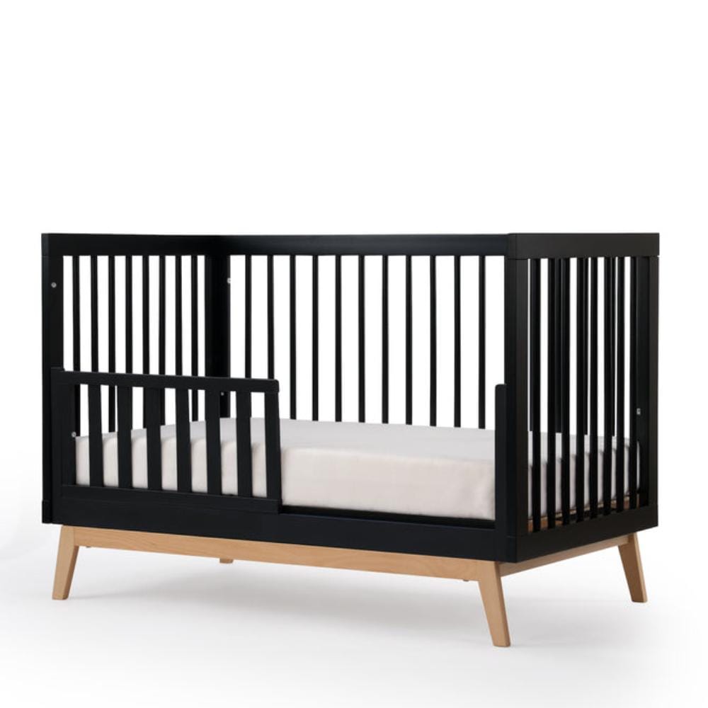 Dadada Soho Baby Crib - Black with Natural Legs By DADADA Canada - 83496