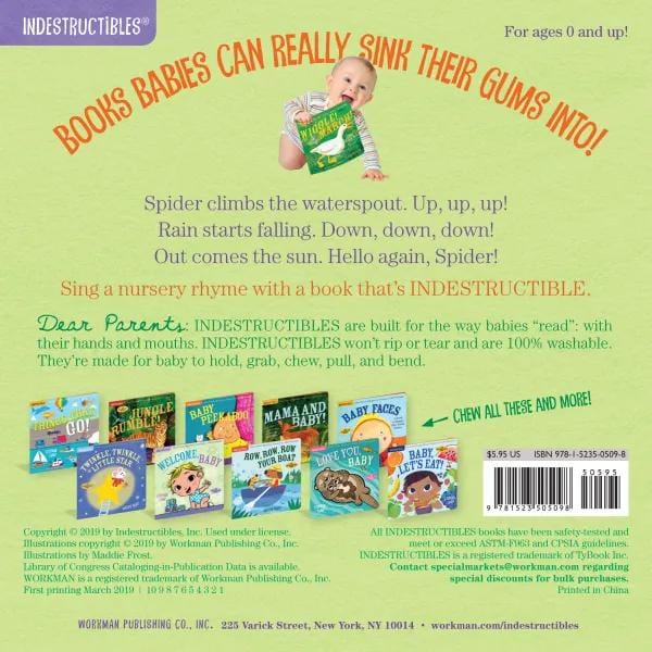 Hachette Indestructibles - The Itsy Bitsy Spider By HACHETTE Canada - 83548