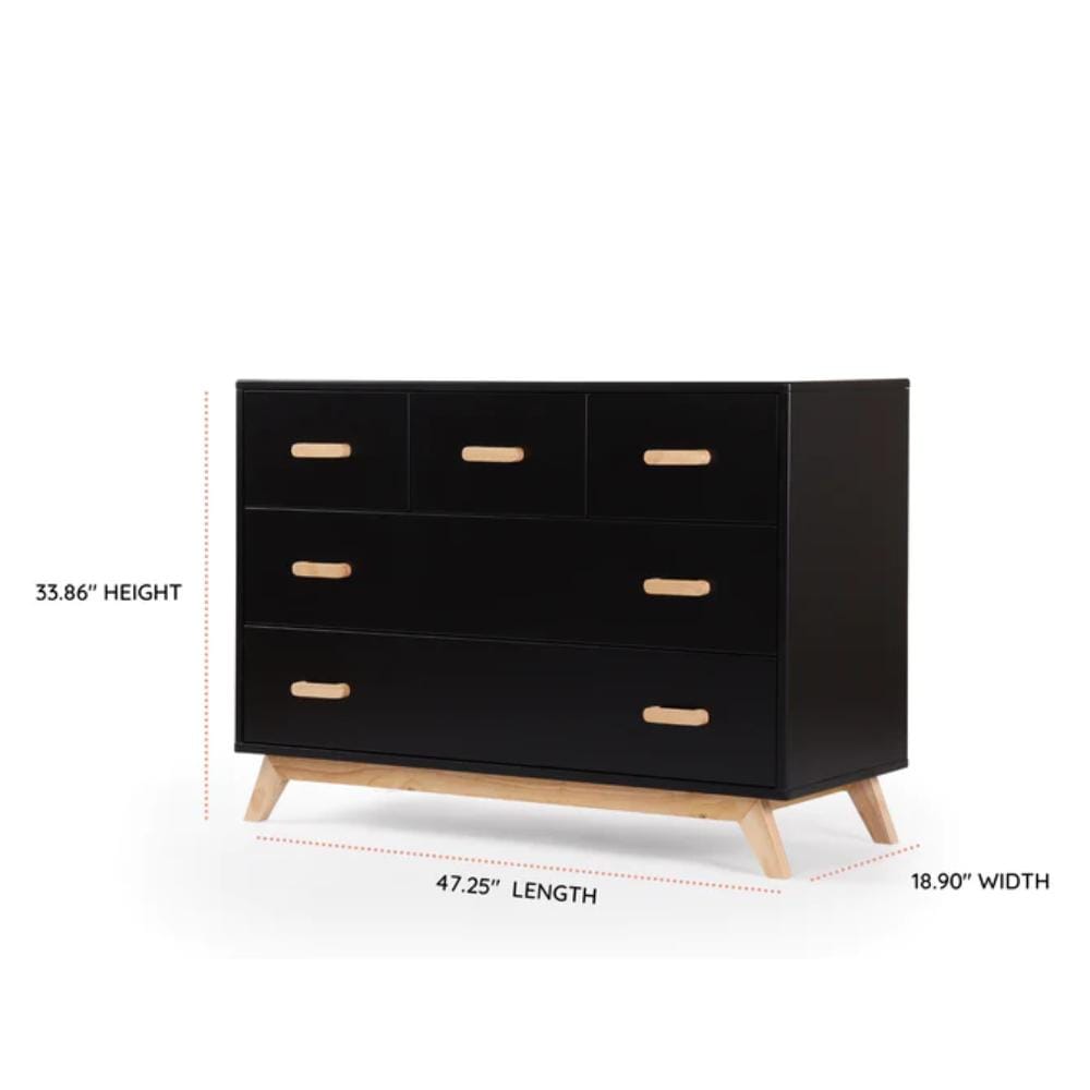 Dadada Soho 5-Drawer Dresser - Black and Natural By DADADA Canada - 83677
