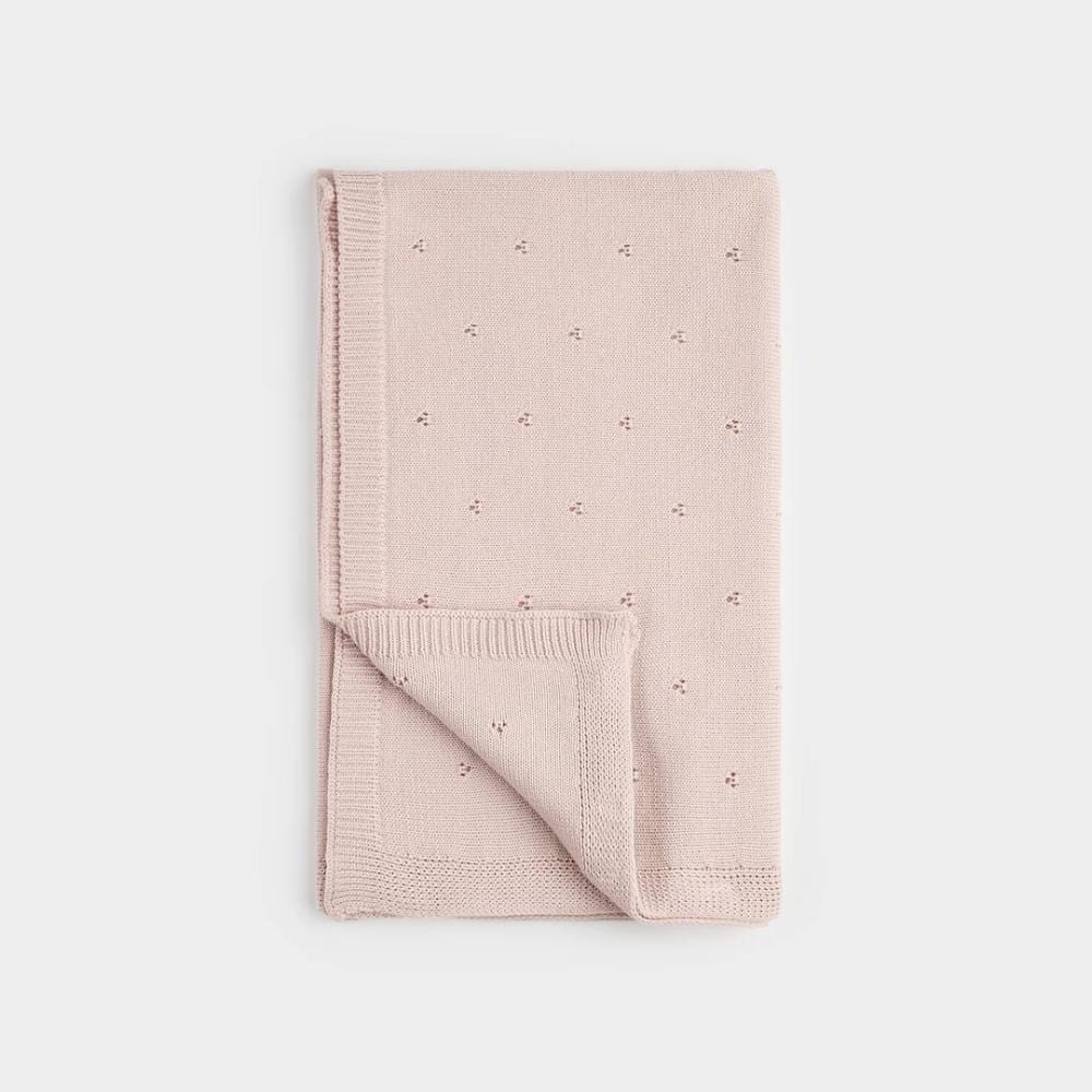 Petit Lem Baby Knitted Blanket - Light Pink By PETIT LEM Canada - 83785