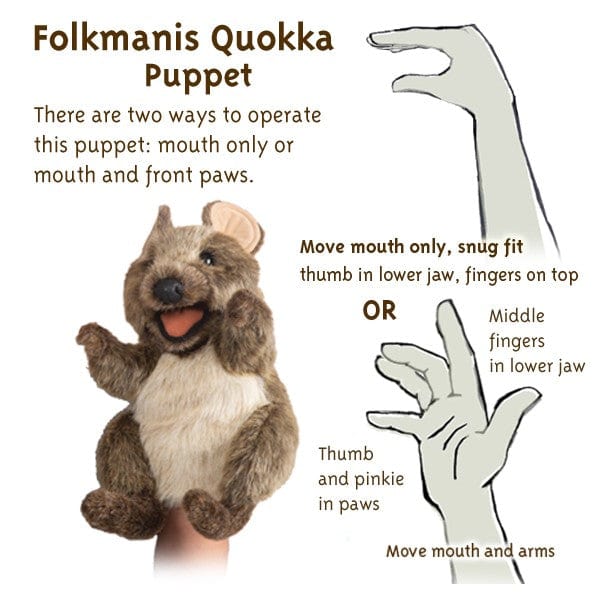 Folkmanis Quokka Hand Puppet By FOLKMANIS PUPPETS Canada - 84323