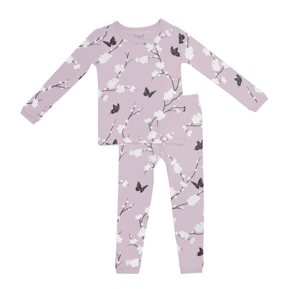 8 / CHERRY BLOSSOM Kyte Baby Long Sleeve Pajama Set - Cherry Blossom By KYTE BABY Canada - 84385