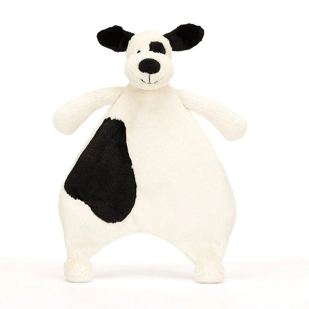 Jellycat Bashful Puppy Comforter - Black & Cream By JELLYCAT Canada - 84438