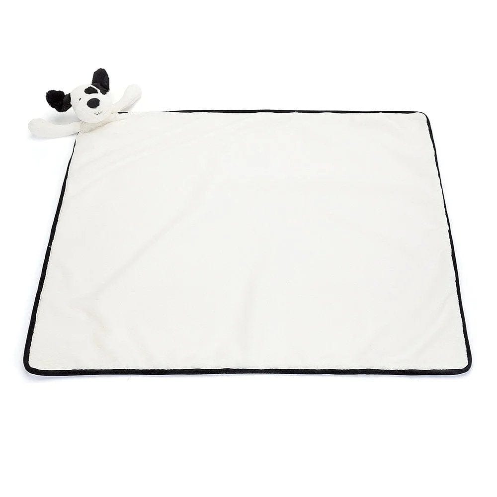 Jellycat Bashful Puppy Blankie - Black and Cream By JELLYCAT Canada - 84450