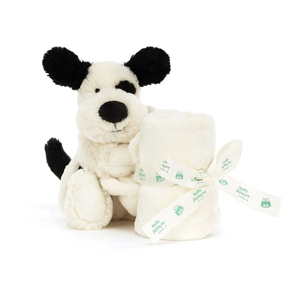 Jellycat Bashful Puppy Soother - Black and Cream By JELLYCAT Canada - 84458