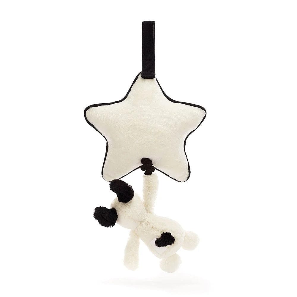 Jellycat Musical Pull Bashful Puppy - Black and Cream By JELLYCAT Canada - 84459