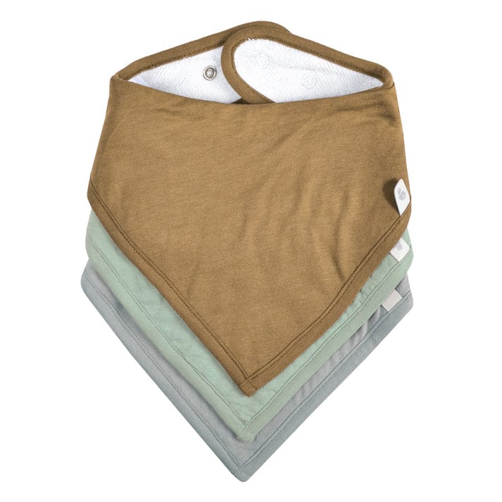Perlimpinpin Bamboo Bibs 3 Pack - Honey, Moss and Pebble By PERLIMPINPIN Canada - 84463