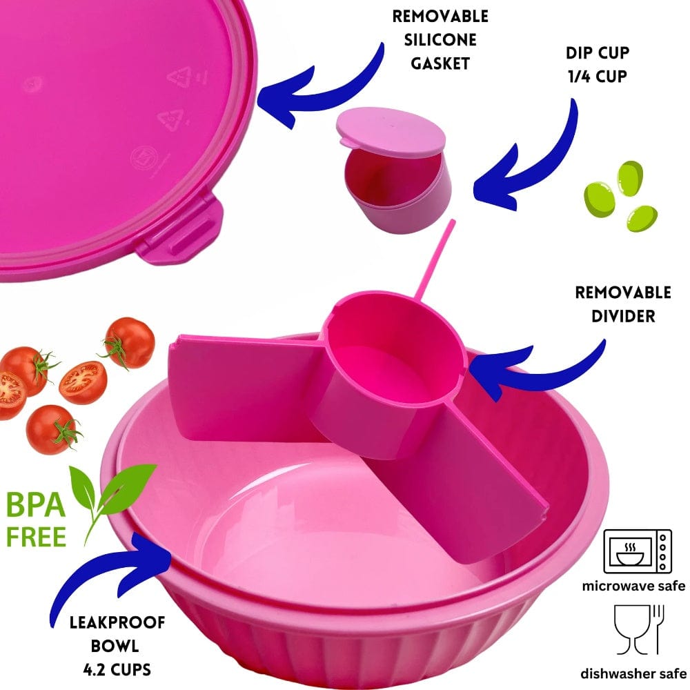 Yumbox Poke Bowl with 3 Compartments - Guava Pink By YUMBOX Canada - 84584