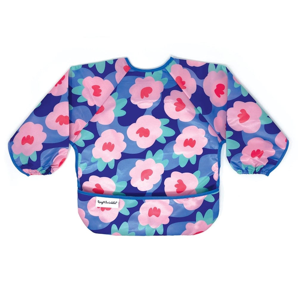 Tiny Twinkle Sleeved Bib - Blue Floral By TINY TWINKLE Canada - 84823