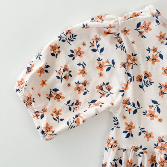 18-24M / PEACHY BLOSSOM Belan.J Short Sleeves Tiered Dress - Peachy Blossom By BELAN.J Canada - 93180