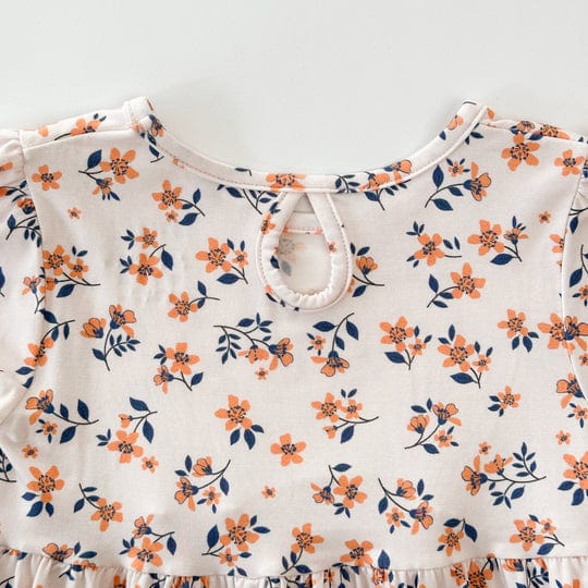 18-24M / PEACHY BLOSSOM Belan.J Short Sleeves Tiered Dress - Peachy Blossom By BELAN.J Canada - 93180