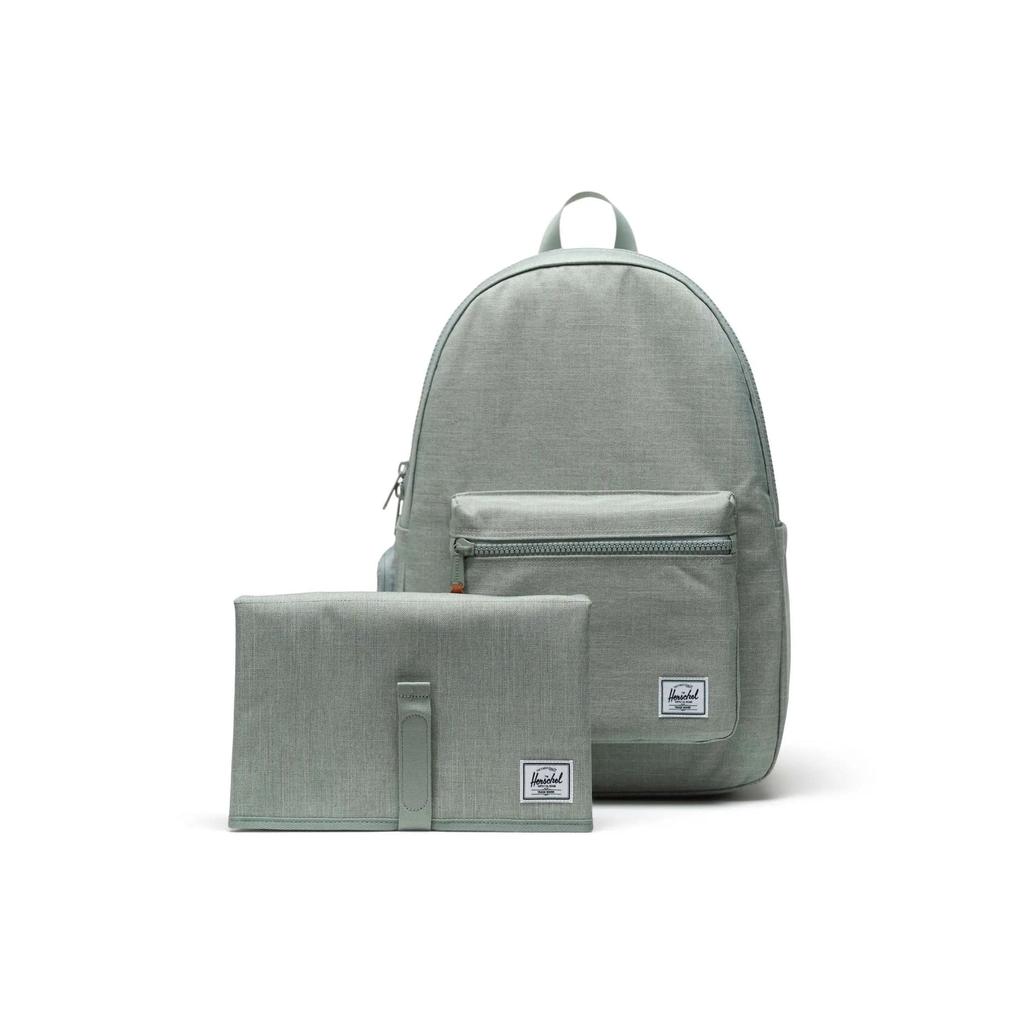 Herschel Settlement Backpack - Diaper Bag - Iceberg Green Crosshatch