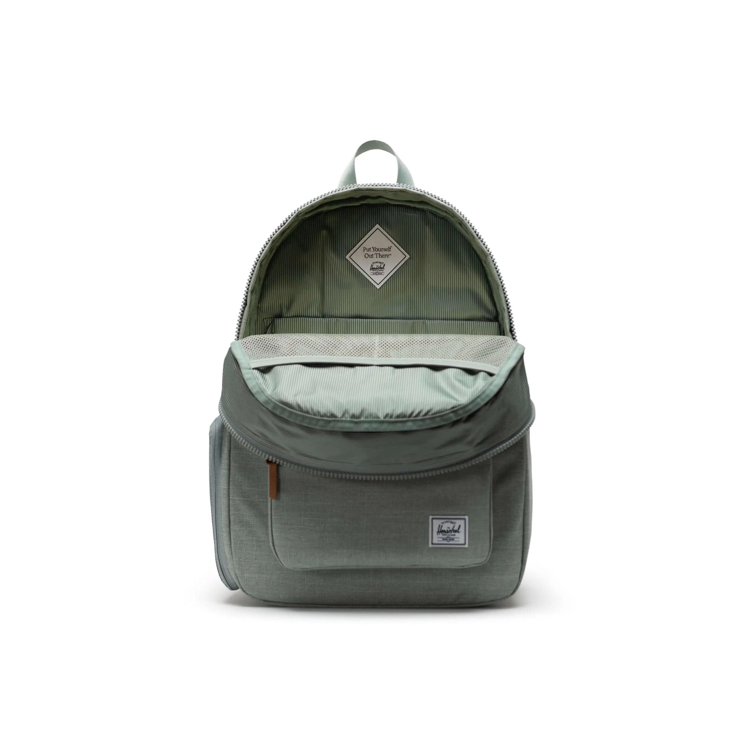 herschel backpack diper bags Herschel Settlement Backpack - Diaper Bag - Iceberg Green Crosshatch