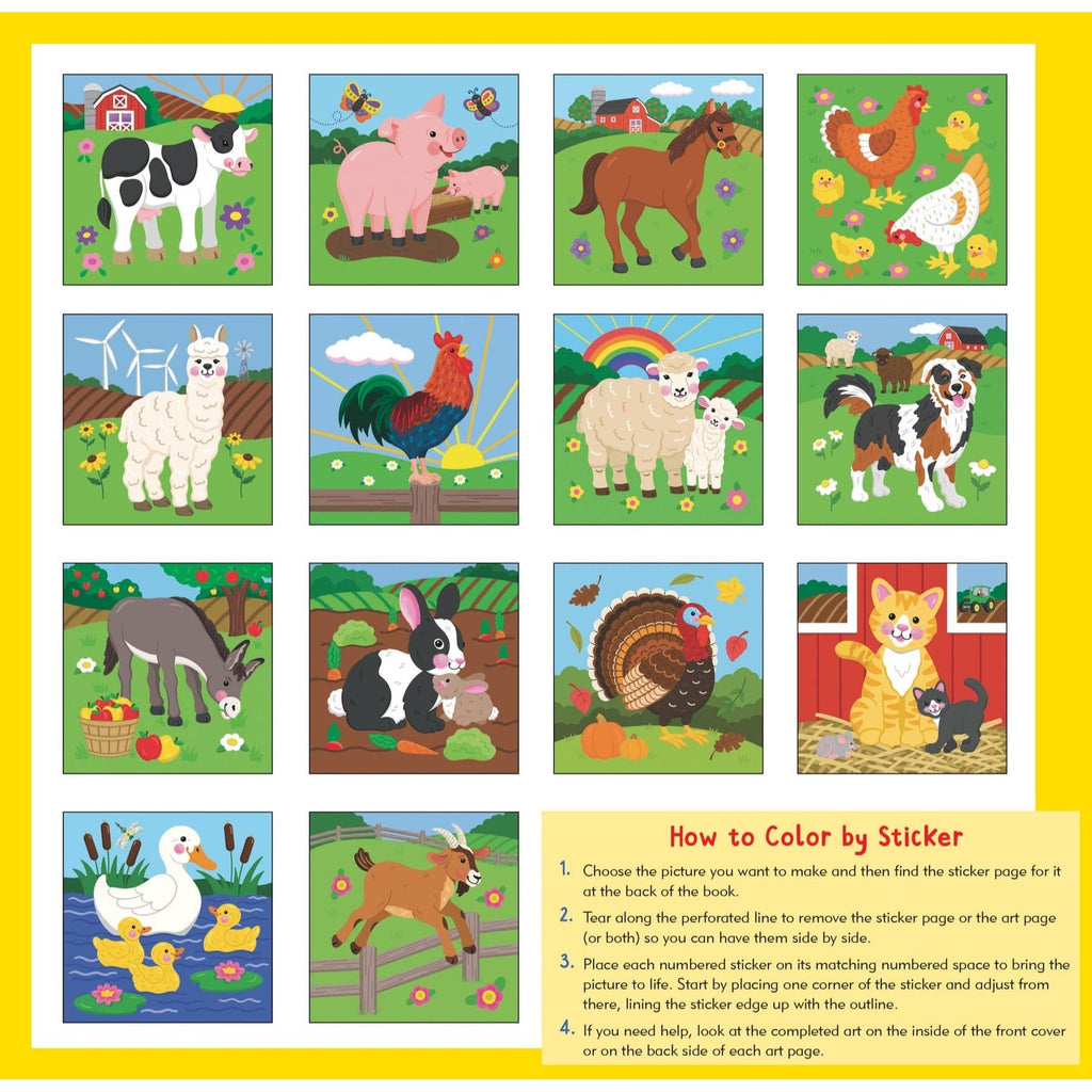 Peter Pauper Press My First Color-By-Sticker Book - Farm Animals – Jump ...