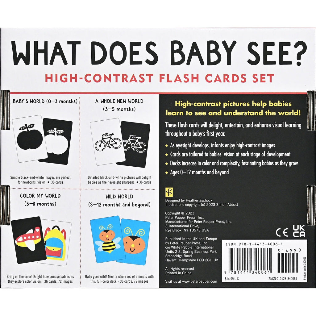 Peter Pauper Press What Does Baby See? Flash Cards Set – Jump! The BABY ...